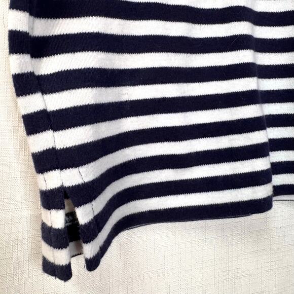Vintage CHARTER CLUB Turtleneck Women's M‎ Striped Nautical Preppy Crest Coastal - Picture 5 of 9